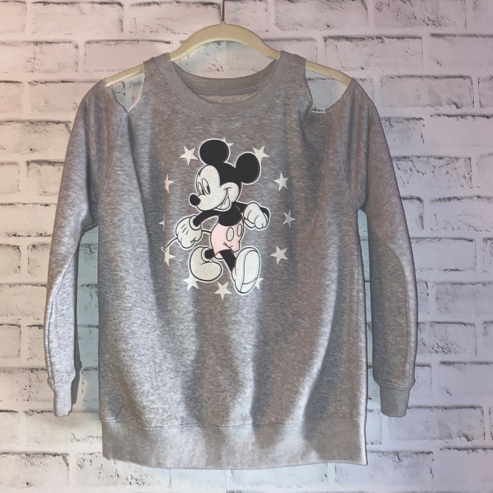 Disney Mickey Mouse graphic cold shoulder pullover sweatshirt size XL